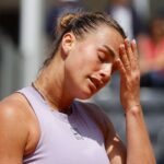 Aryna Sabalenka durante un match di Roma