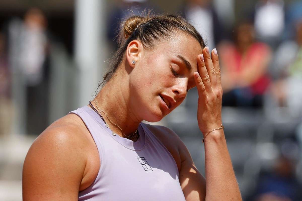 Aryna Sabalenka durante un match di Roma