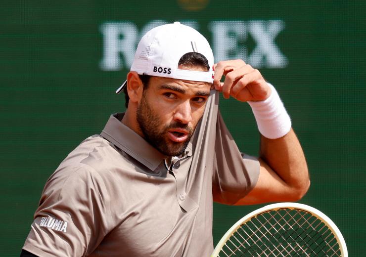 Matteo Berrettini al torneo di Monte Carlo