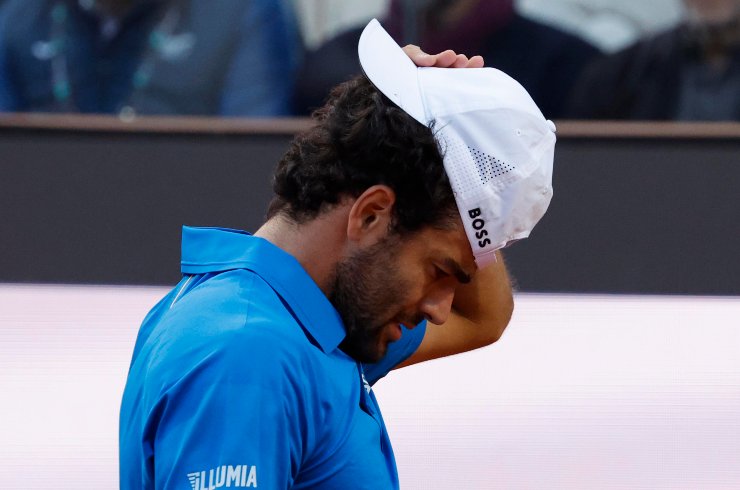Matteo Berrettini in lacrime al Foro Italico