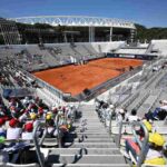 Campo da tennis a Roma durante una gara di qualificazione agli Internazionali