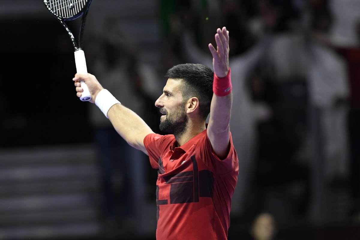 Novak Djokovic esulta dopo una vittoria