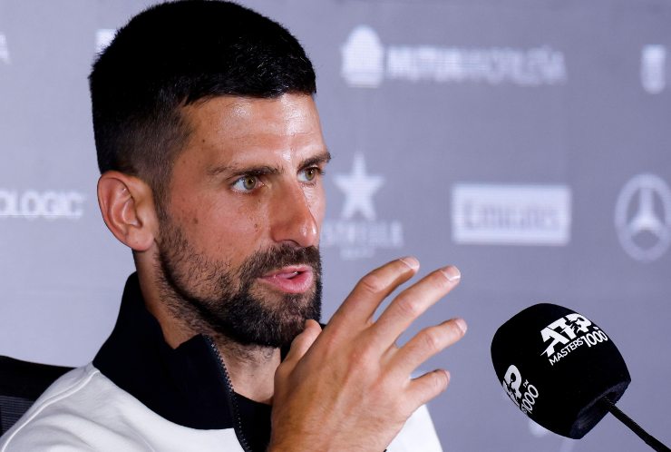 Novak Djokovic in conferenza stampa