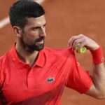 Novak Djokovic in campo