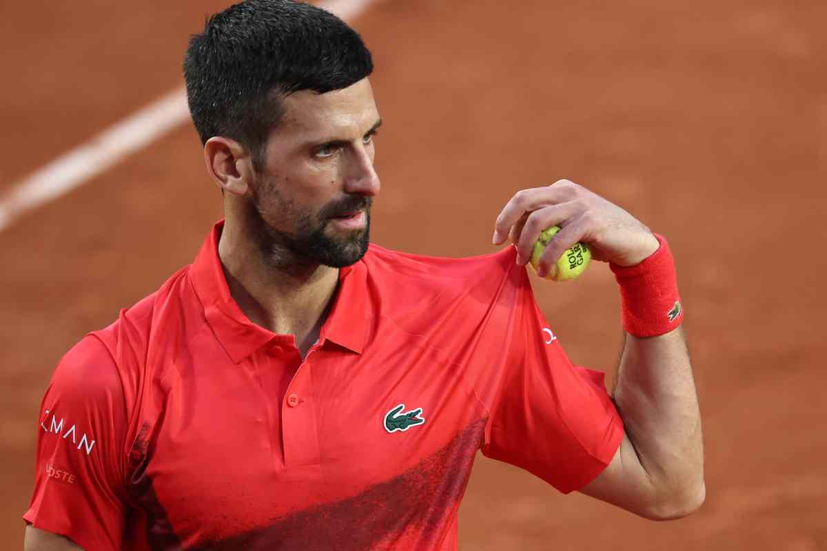 Novak Djokovic in campo