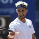 Fabio Fognini si lamenta con qualcuno