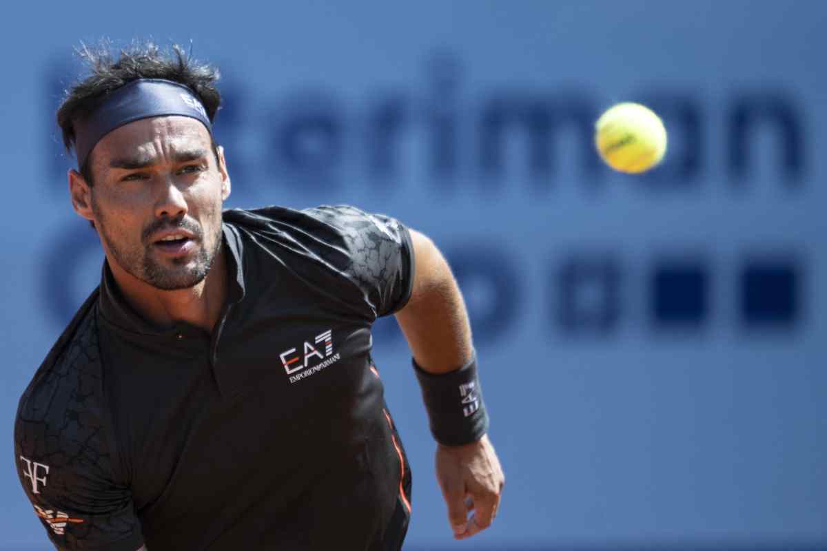 Fabio Fognini durante un match