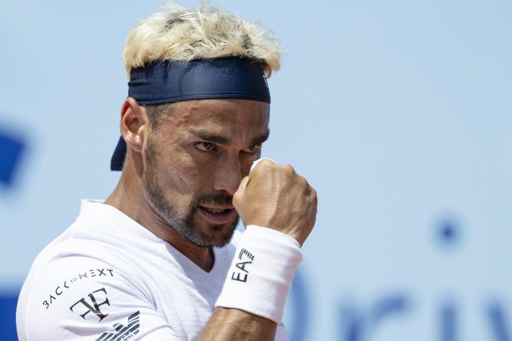 Fognini esulta mostrando il pugno