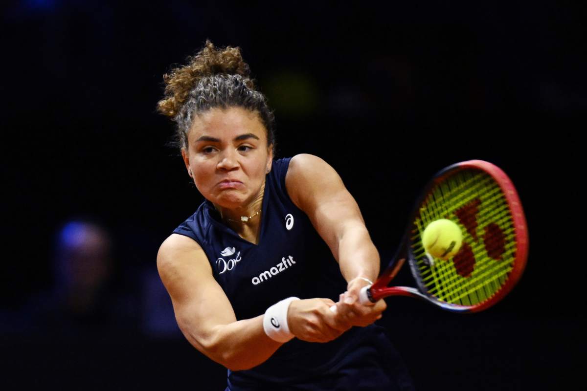 La tennista azzurra Jasmine Paolini durante un match