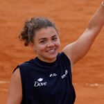 Jasmine Paolini esulta al Foro Italico