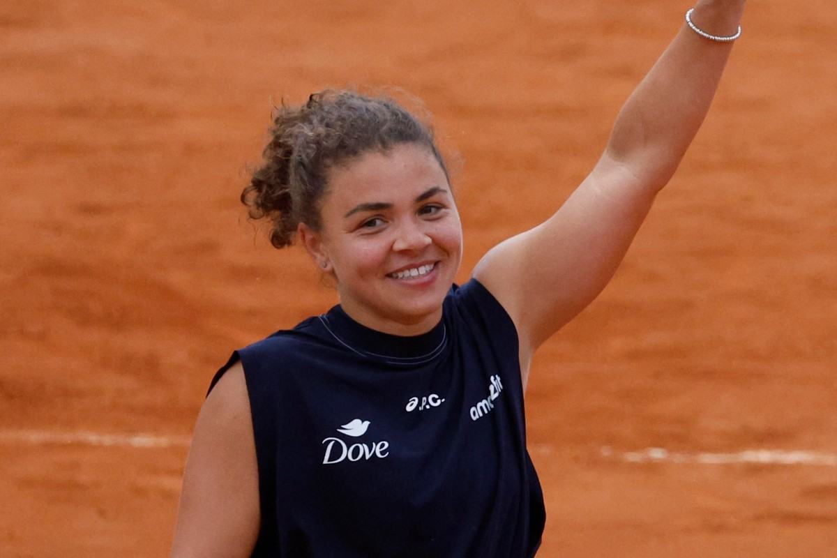 Jasmine Paolini esulta al Foro Italico