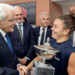 Jasmine Paolini col presidente Sergio Mattarella
