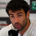 Matteo Berrettini in conferenza stampa a Roma