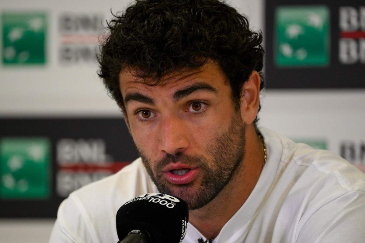 Matteo Berrettini in conferenza stampa a Roma
