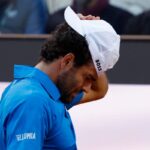 Matteo Berrettini disperato dal dolore a Roma