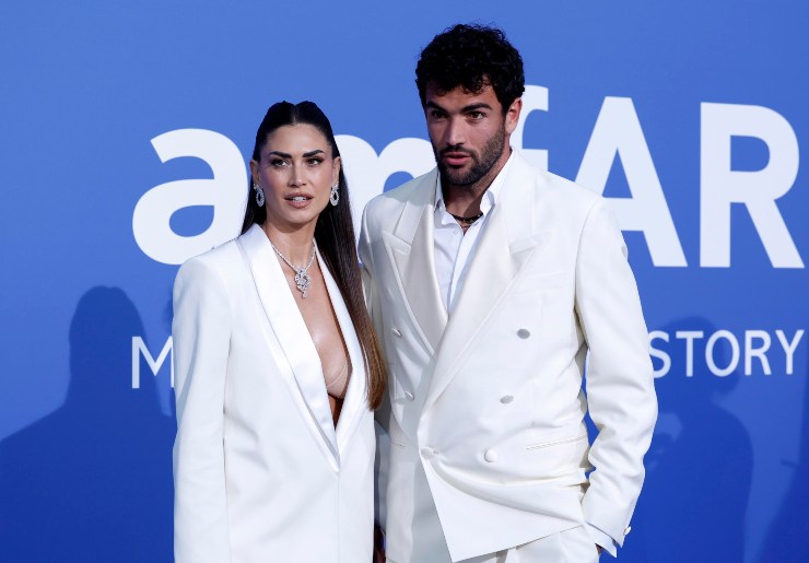 Melissa Satta di fianco a Matteo Berrettini