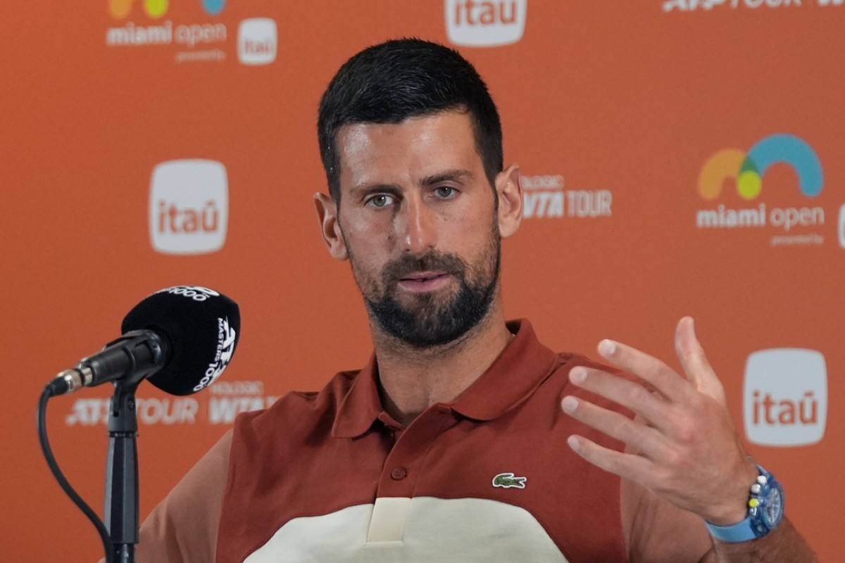 Novak Djokovic in conferenza stampa