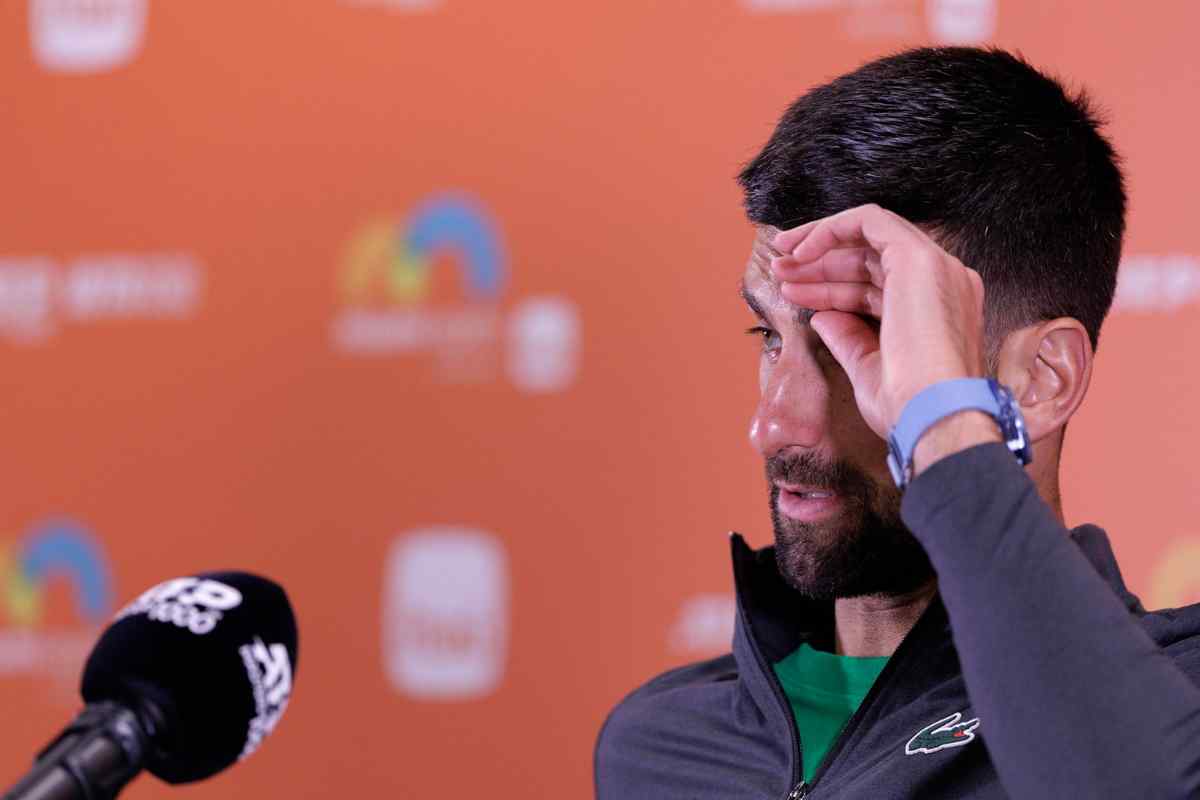 Novak Djokovic in conferenza stampa