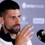 Novak Djokovic in conferenza stampa