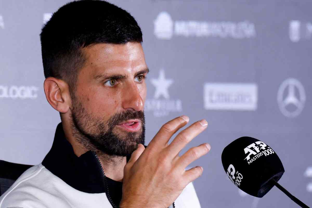 Novak Djokovic in conferenza stampa