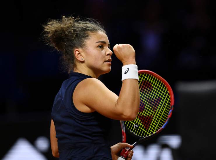 La tennista azzurra Jasmine Paolini durante un match