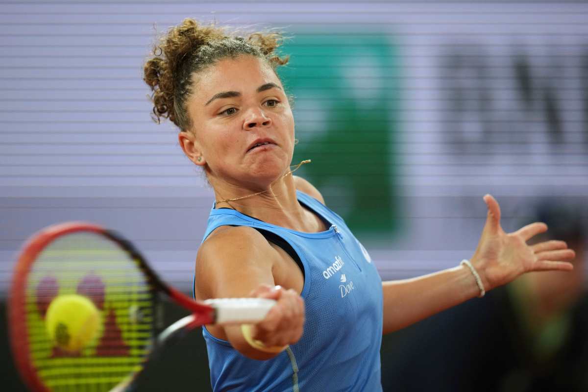 La tennista azzurra Jasmine Paolini durante un match