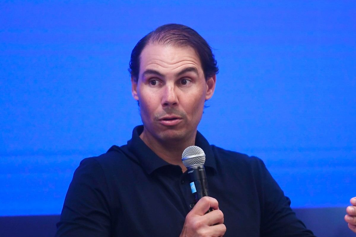 Rafa Nadal nel corso di un evento