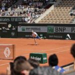 Una fase di un match al Roland Garros