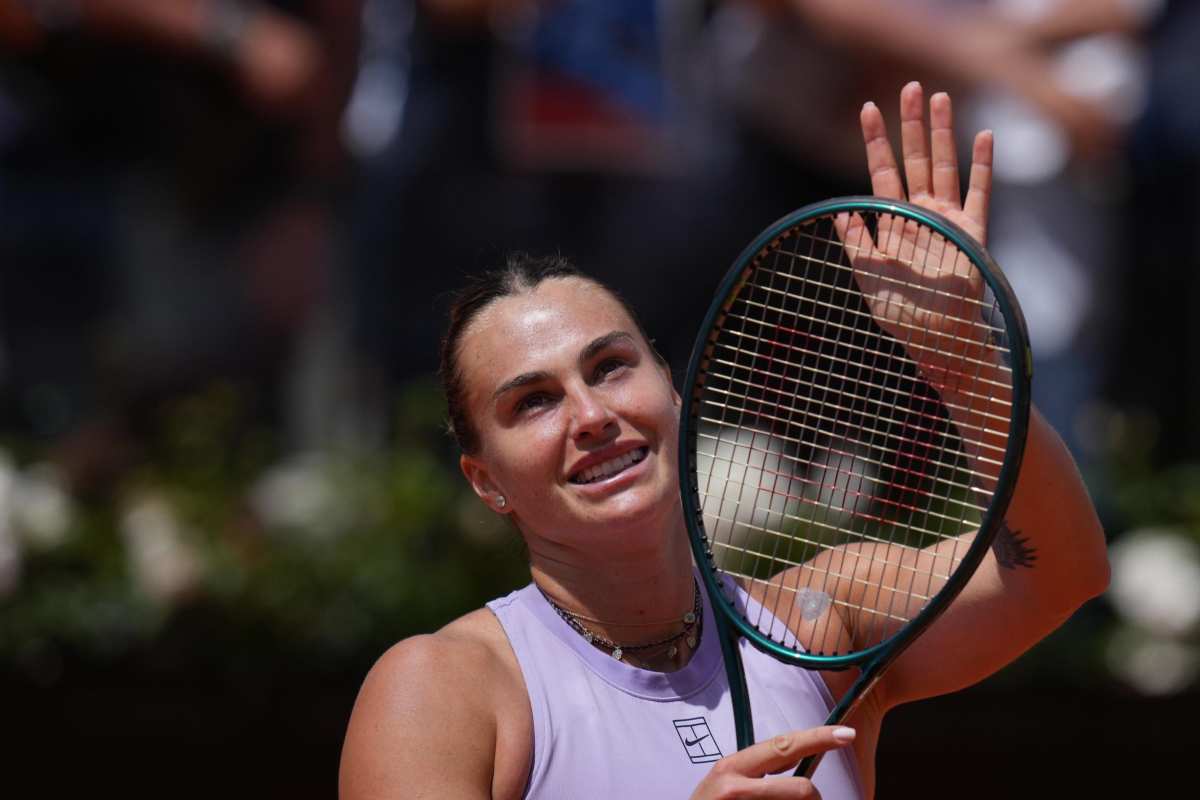 Sabalenka saluta Roma