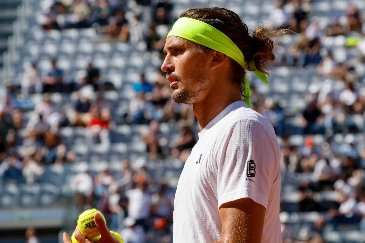 Sascha Zverev durante il suo esordio a Roma