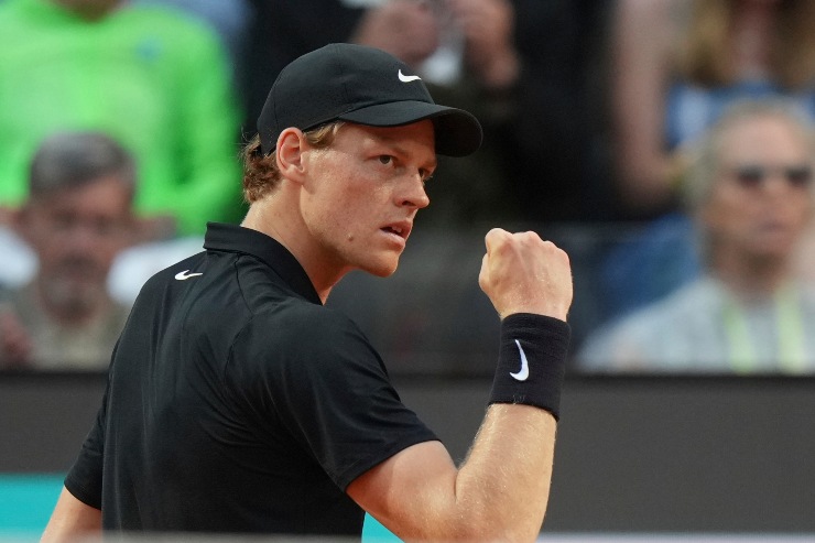 Jannik Sinner durante gli Internazionali d'Italia