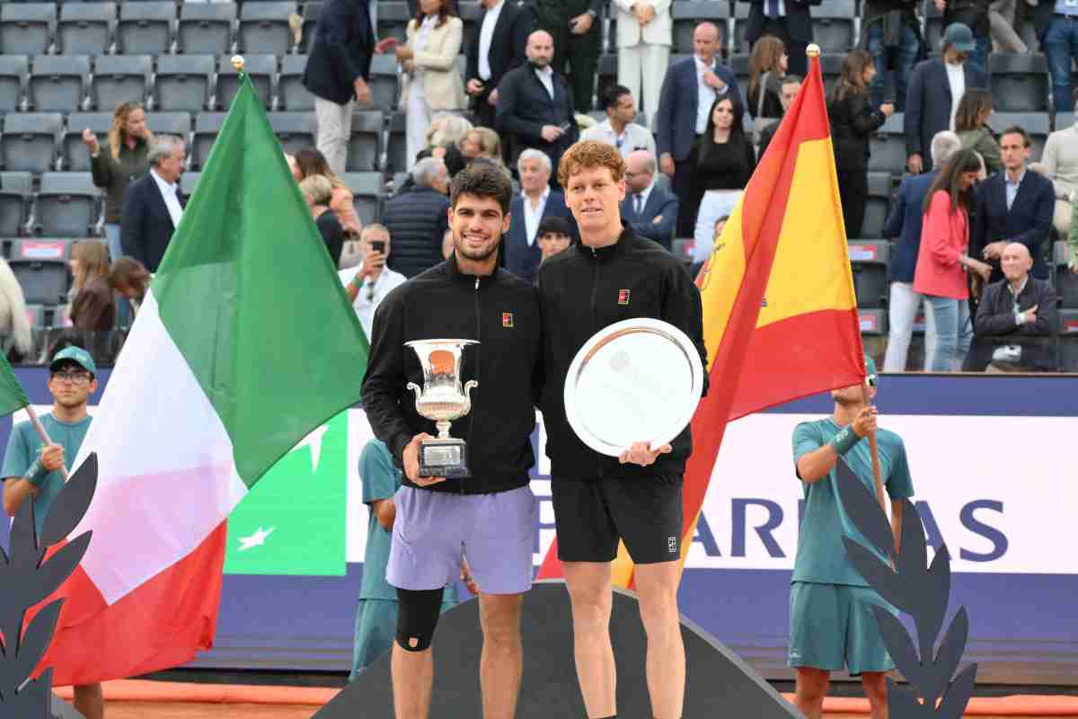 Sinner e Alcaraz premiati al Foro Italico