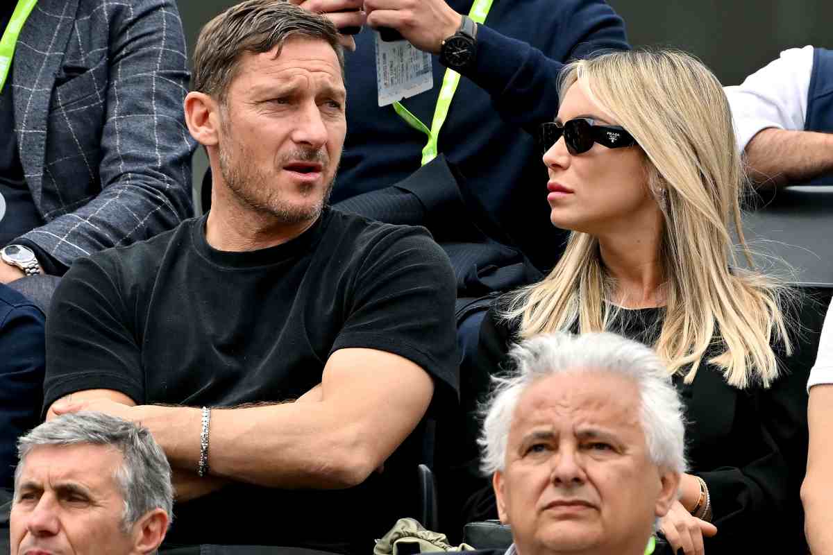 Francesco Totti con Noemi Bocchi agli Internazionali