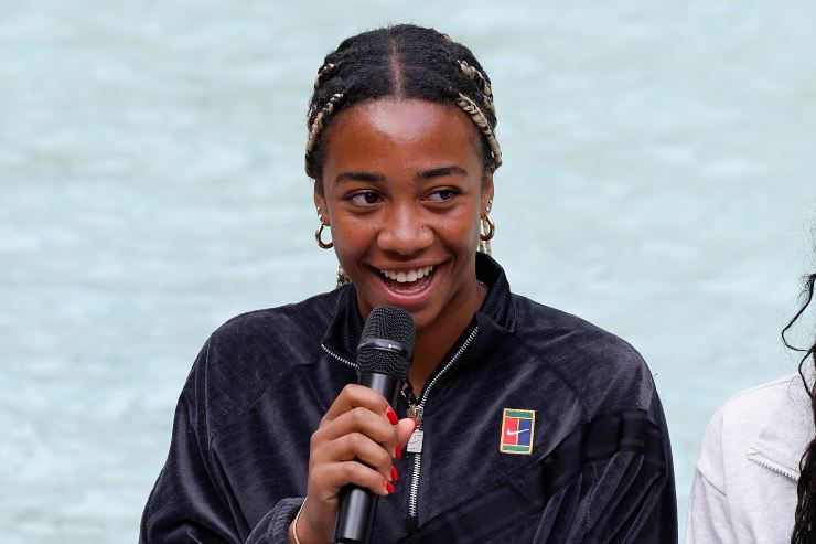 Tyra Grant in conferenza stampa a Roma