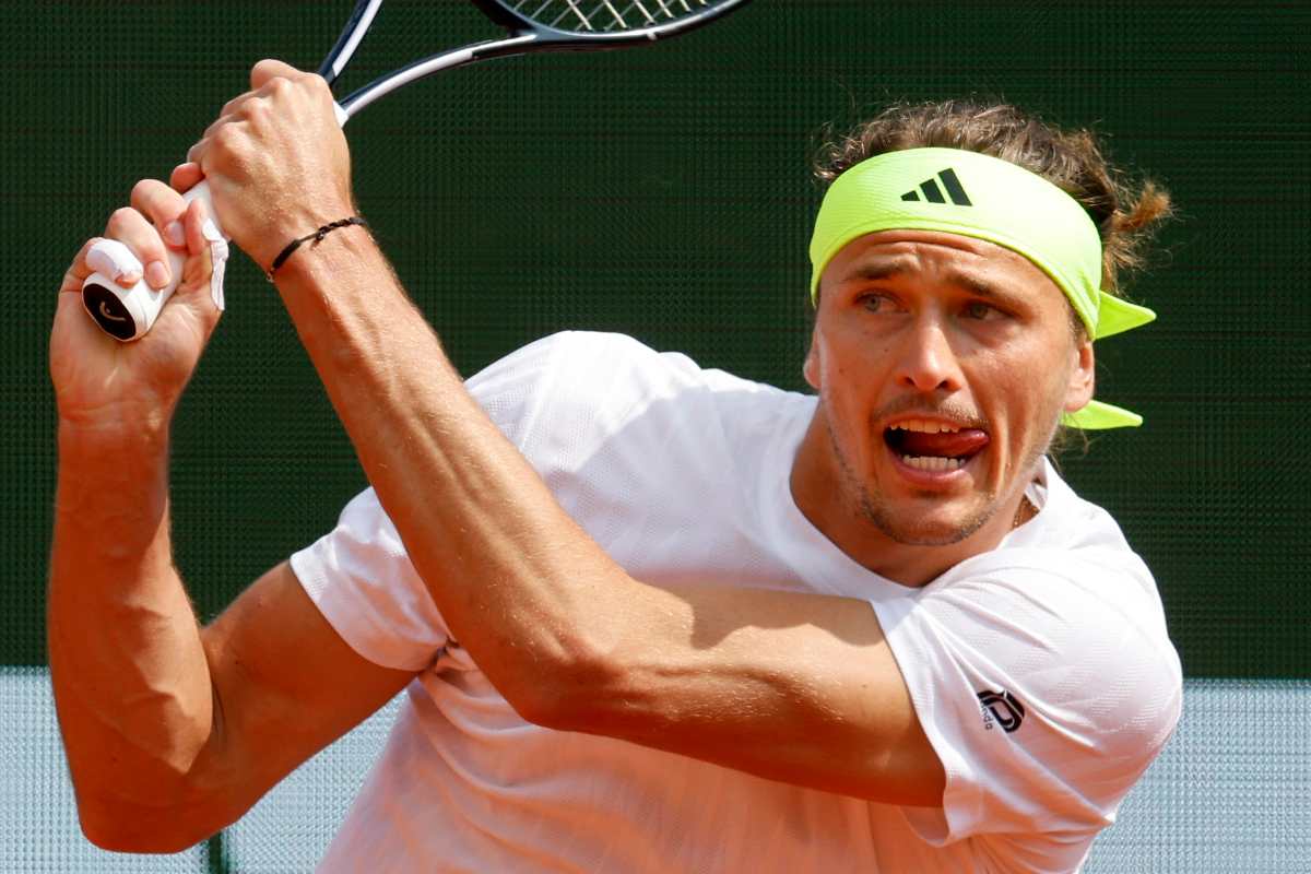 Zverev in azione con il rovescio