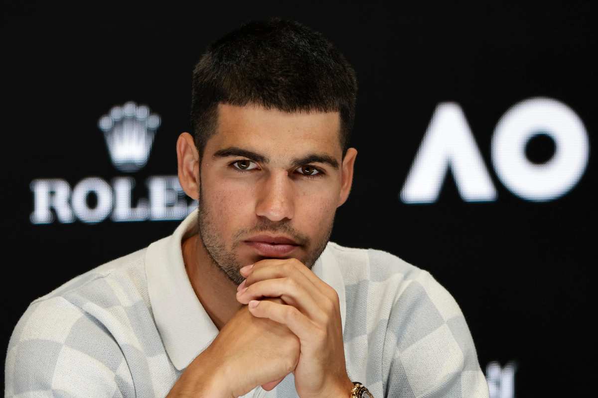 Carlos Alcaraz in conferenza stampa