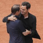 Federer e Nadal abbaracciati