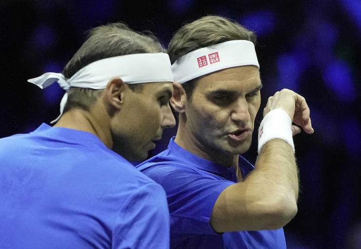 Nadal e Federer parlano in campo