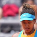 Naomi Osaka con lo sguardo preoccupato