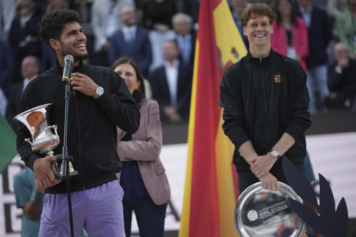 Carlos Alcaraz e Jannik Sinner a Roma
