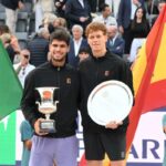Alcaraz e Sinner alla premiazione di Roma