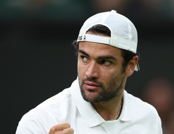 Matteo Berrettini nella scorsa edizione di Wimbledon
