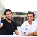 Berrettini e Musetti sorridenti in conferenza stampa
