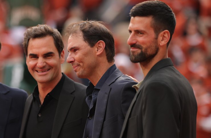 I Big Three nel giorno della celebrazione di Nadal a Parigi