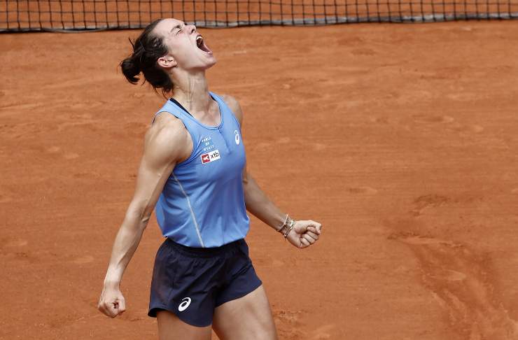 Boisson esulta dopo una vittoria al Roland Garros