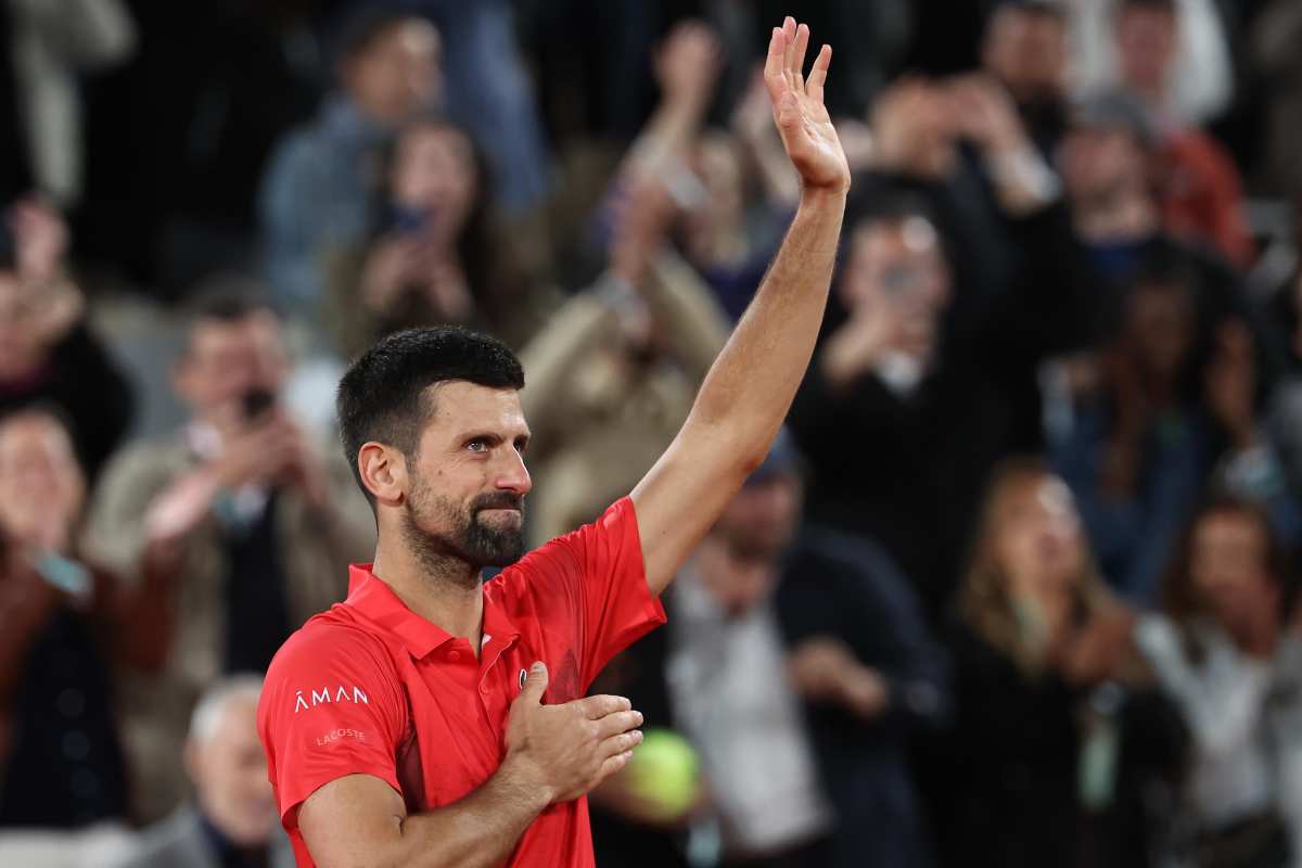 Djokovic saluta il pubblico