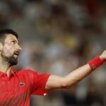 Novak Djokovic in campo