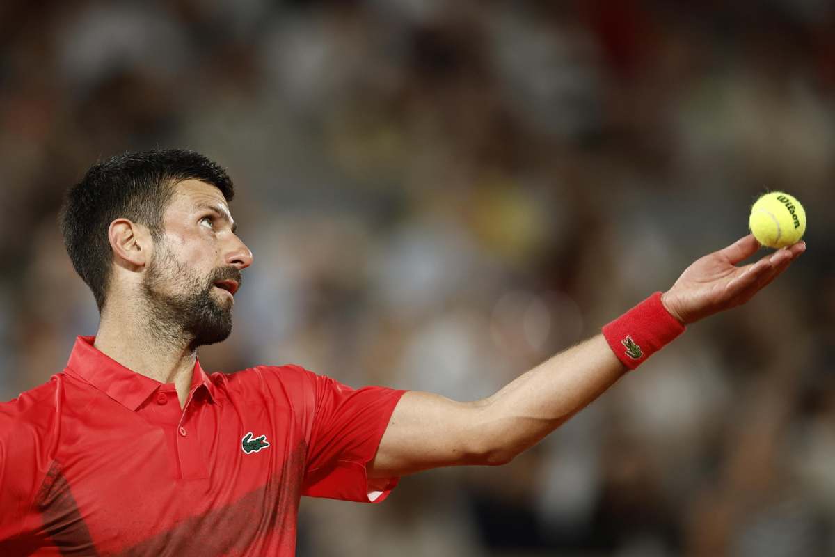 Novak Djokovic in campo