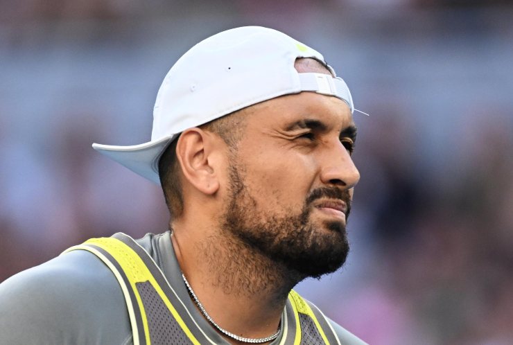 Nick Kyrgios sofferente a Melbourne
