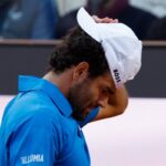 Matteo Berrettini sconsolato a Roma